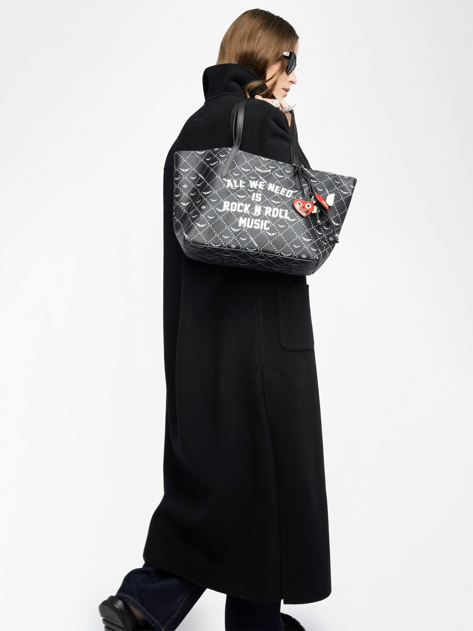 Z Shopper Monogram Music Tag Bag - Tote bag in monogram canvas with signature wings.